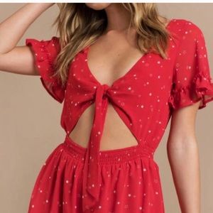 Tobi red and white star dresss. Large